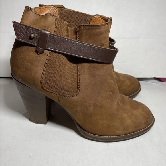 Preloved Madewell leather Lonny Boots Distressed Leather Sz 8 brown A0550 $238 - Picture 4 of 9
